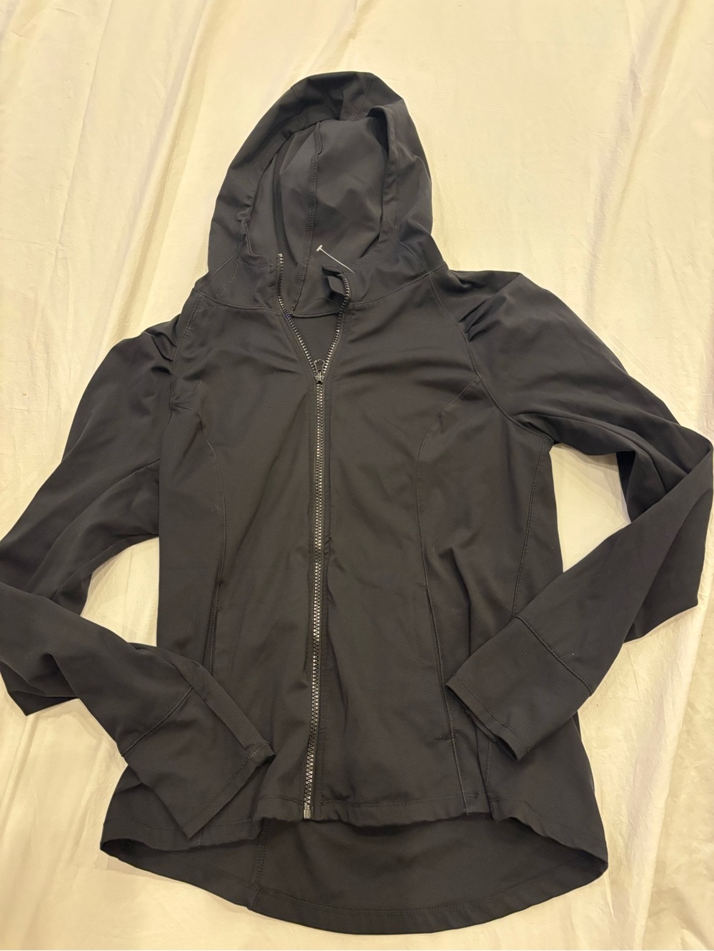 90 degree Women’s Black Hooded Zip-Front Jacket